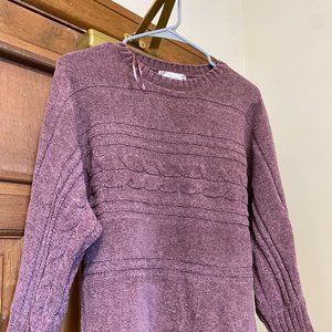 Pink Rose Purple Soft Sweater Size Medium